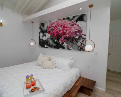 Bedroom with picture