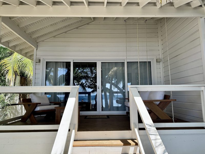 beachfront suite porch west end roatan hotel